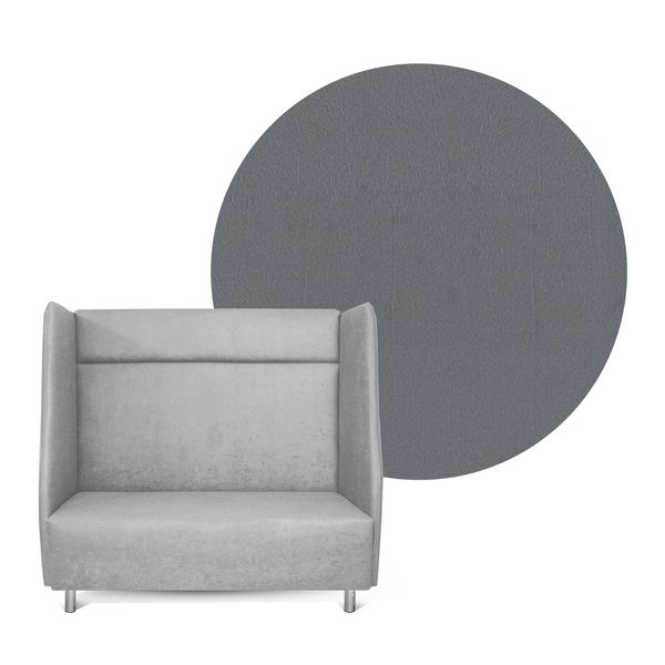 Akustiksofa High Back, SH 43 cm - Bezugfarbe und Stoff wählbar