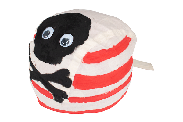 Baumwoll-Piratenkopftuch, 30 x 36 cm, natur, 4 Stück Baumwoll-Piratenkopftuch, 30 x 36 cm, natur, 4 Stück