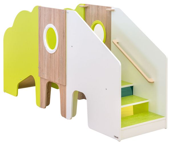Klettertreppe, Kita-Treppe, Kinderstufen, Holztreppe, Spielstufe