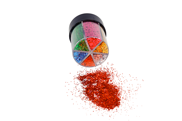 Bio Glitter in Streudose, 6 Farben, 80 Gramm