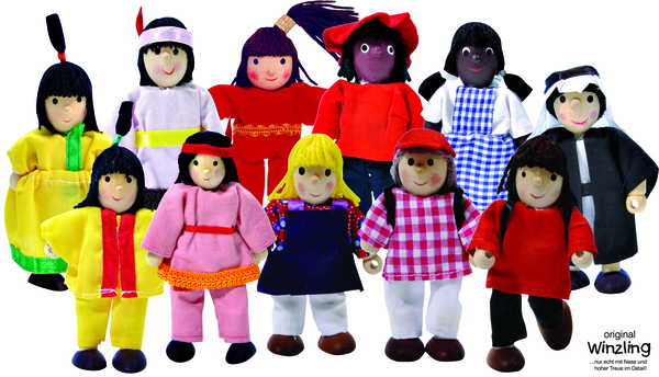 WINZLING Biegepuppen Kinder der Welt, 11 Figuren WINZLING Biegepuppen Kinder der Welt, 11 Figuren