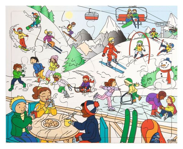 ROLF EDUCATION Puzzle Wintersport, 30 Teile, ab 3 Jahre (SONDERANGEBOT)