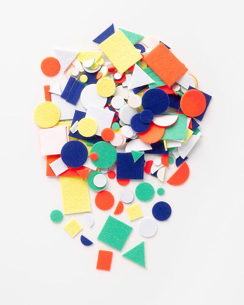 bunte Confetti, Kreativbunt, Papierreste, Farbkonfetti, Formenmix