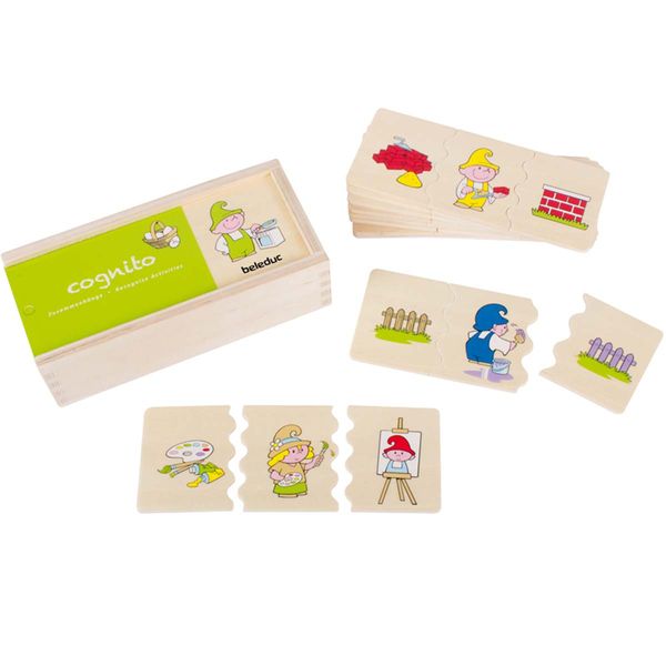 Holzspielzeug, Lernspiel, Puzzles, Bilderkarten, Stäbe Karten