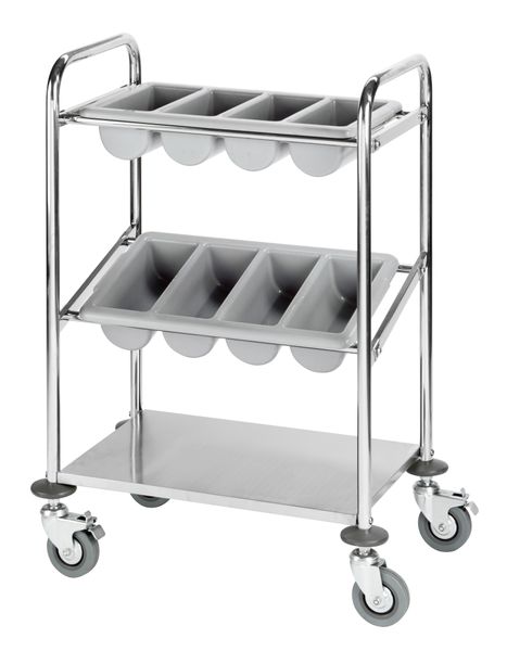 Korbwagen, Küchentransportwagen, Rollwagen, ETagesteller, Metallrahmen