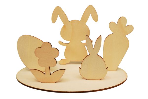 Osterhasen Bastelset, 6 Stück Osterhasen Bastelset, 6 Stück