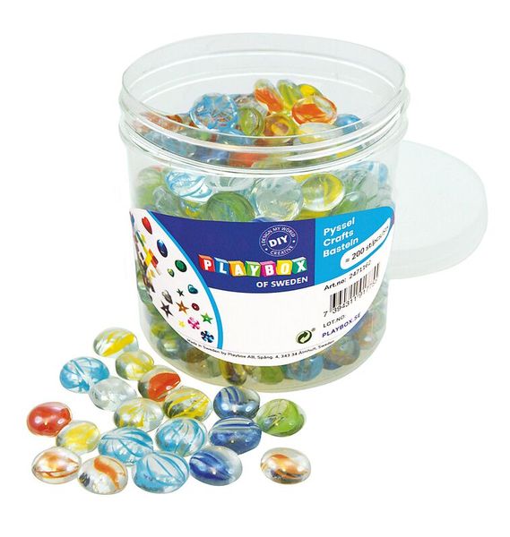 Glasnuggets, ca. 200 Stück im Eimer