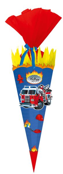 feierdekoration, konusschachtel, feuerwehr, trumpfstick, papierkonfetti