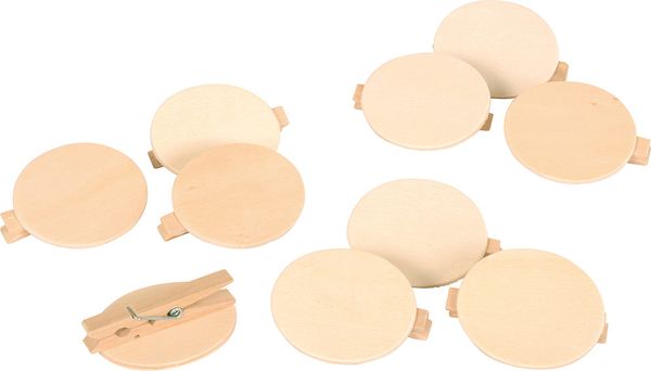 Holz-Buttons blanko, 2 x 10 Stück Holz-Buttons blanko, 2 x 10 Stück