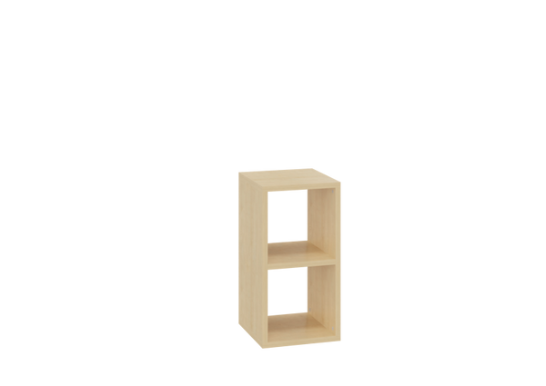 Regalwürfel, Holzoptik, Zwei Fächer, Naturfarben