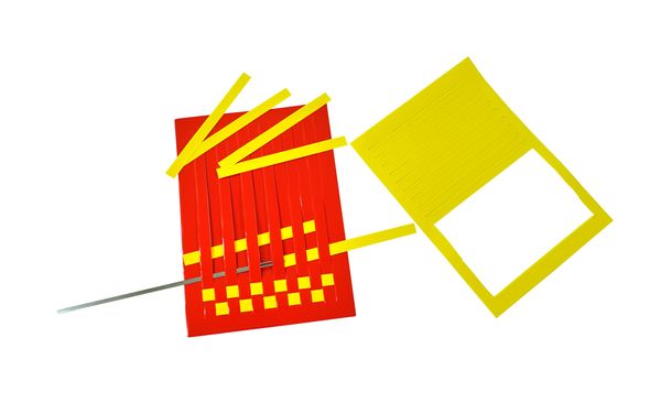 Flechtblätter mit Flechtnadel, 14 x 20 cm Flechtblätter mit Flechtnadel, 14 x 20 cm