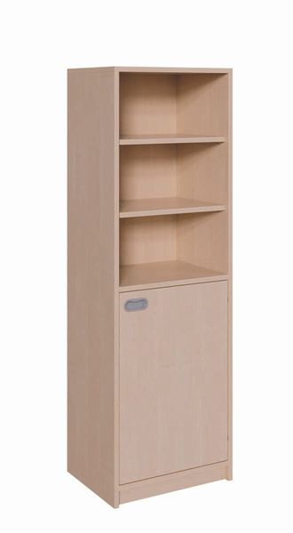 regal, hochschrank, holz, holzoptik, regal mit tür