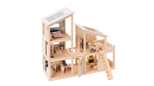 BETZOLD Puppenhaus, 3-stöckig, möbliert