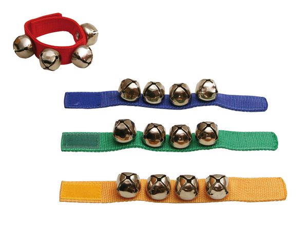 Arm-/Fußschellen mit 4 Glocken, farbig Arm-/Fußschellen mit 4 Glocken, farbig