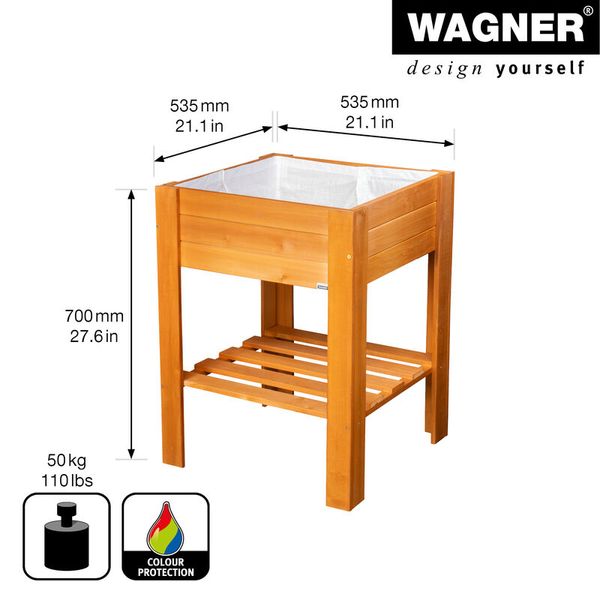 Hochbeet inkl. Pflanztasche, 53,5 x 53,5 x 70 cm Hochbeet inkl. Pflanztasche, 53,5 x 53,5 x 70 cm