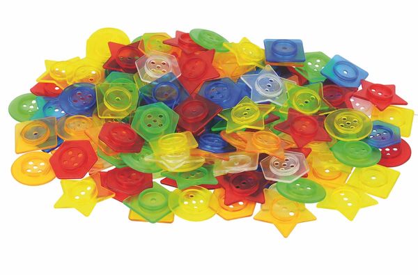 Fädelknöpfe transparent 144 Stück mit 6 Schnüren Fädelknöpfe transparent 144 Stück mit 6 Schnüren