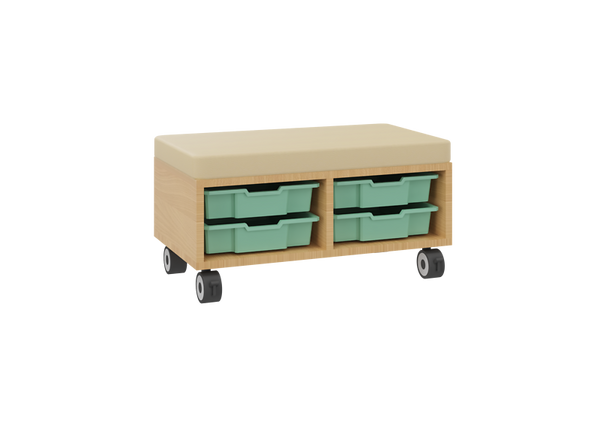 Sitzregal mit 4 kleinen Boxen, Variante wählbar