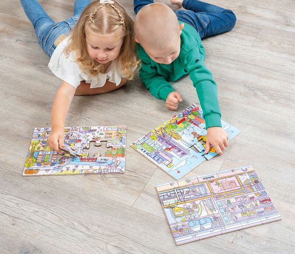 Bodenpuzzle Stadtleben, 45 Teile, ab 3 Jahre
