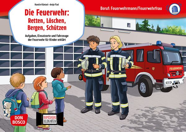 Kamishibai Bildkartenset - Die Feuerwehr: Retten, Löschen, Bergen, Schützen