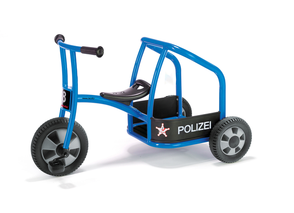 Fahrrad, Pedalrad, Kinderfahrzeug, Polizei, Kindertrike