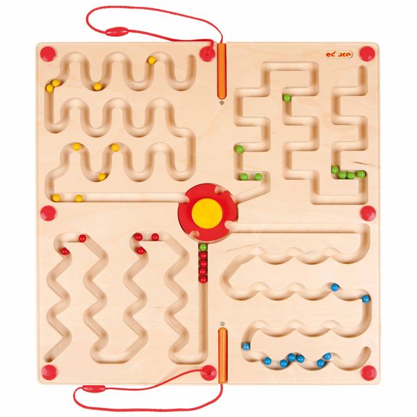 Holzspielzeug, Laborierpfad, Kugelbahn, Puzzlespiel, Sortierbahn