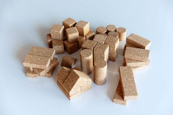 Natur Kork-Bausteine-Set, ab 2 Jahre, 175-teiliges Set