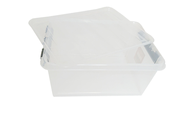 Aufbewahrungsbox, Aufbewahrungsbehälter, Kunststoffbox, Transparent, Deckel