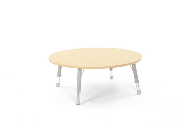 Tisch-Stuhl-Kombi Owlaf, rund, ø 120 cm, 1 Tisch + 4 Stühle, Spanplatte mit HPL-Oberfläche, Stuhlhöhe 31 cm