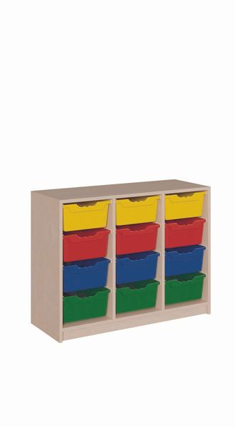 Kasten, Aufbewahrung, Schubladen, Holzkorpus, bunte Aufbewahrung