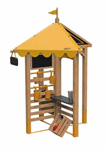 TopPlay Outdoor Kiosk 4 in 1 / Marktstand aus Holz, (LxBxH): 113 x 113 x 195 cm