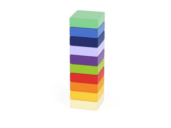 Jenga-Steine, Turm, bunte Blöcke, Stapelkuben, Holzblöcke