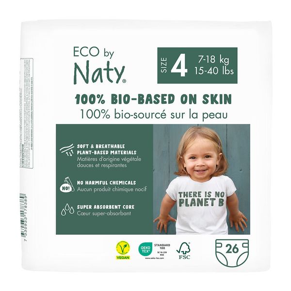 NATY Ökowindeln, Größe 4 (7-18 Kg), 26 Stück