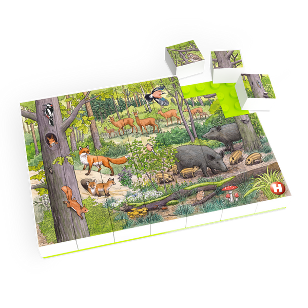 HUBELINO Puzzle Tiere des Waldes (35-teilig), ab 4 Jahre