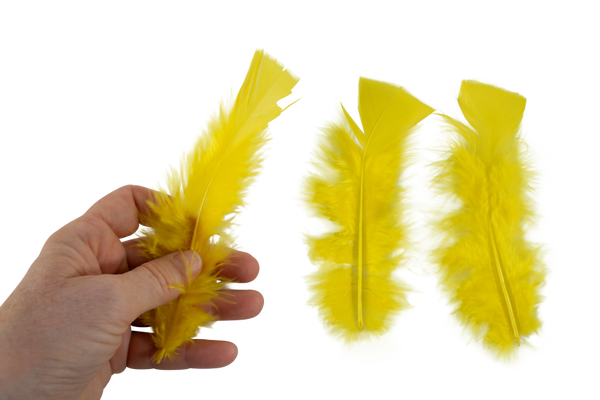 Gelbe Federn, 50 g, 250 Stück 