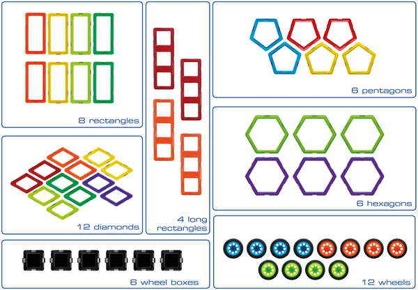 GEOSMART KiGa Aktions-Set: Big Box & Räder Set, 208 Teile, ab 3 Jahre (AKTION)