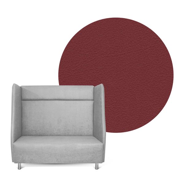 Akustiksofa High Back, SH 43 cm - Bezugfarbe und Stoff wählbar