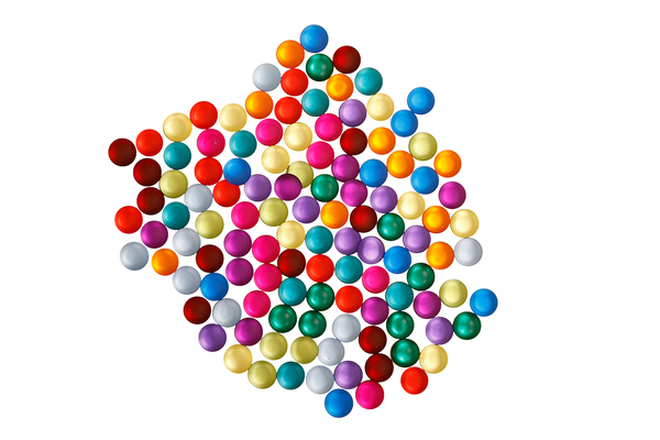 bunte Kugeln, Perlen, Farbschema, Kinderdekoration, Streudekor