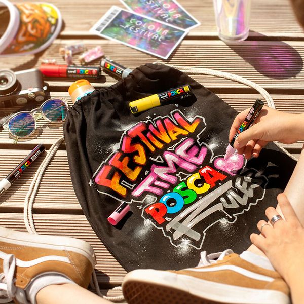POSCA Stifte 8er Etui-Grundfarben, fein, 0,9 - 1,3 mm