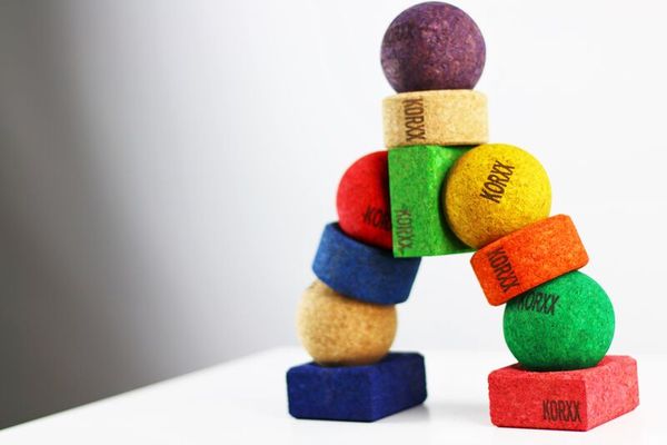 Korkwürfel, Holzklötze, Bausteine, Bunte Würfel, Stapelspiel