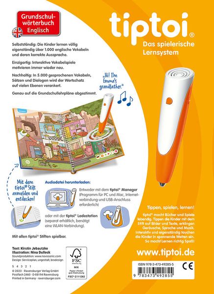RAVENSBURGER tiptoi® Grundschulwörterbuch Englisch, ab 6 Jahre