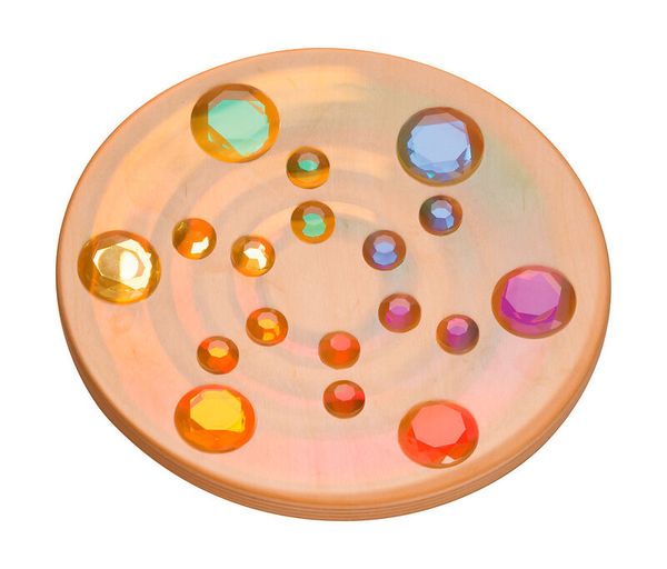 schmuck, edelsteine, bunt, runder teller, dekorationssteine