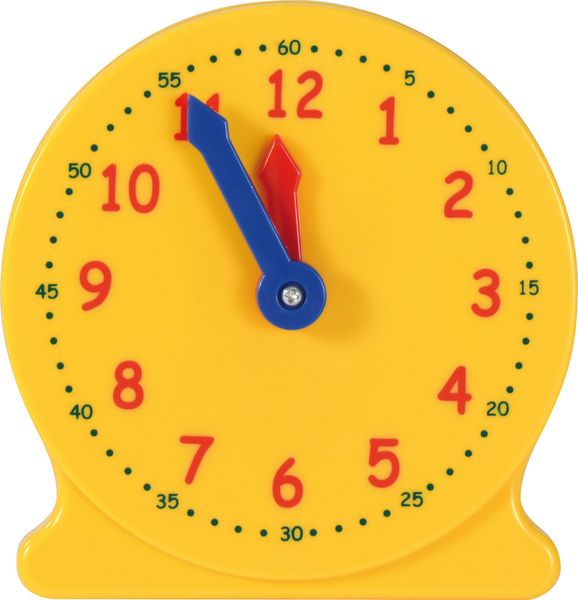 Uhr, Kinderuhr, Wanduhr, Analoge Uhr, Gelb