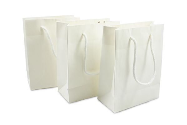 Geschenktasche, Papiertragetasche, weiße Geschenkverpackung, Tragetasche, Beutel