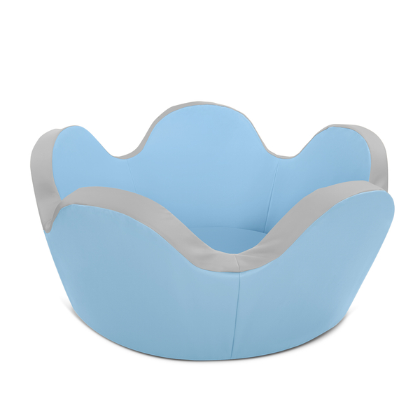 Sitzsack, Kinderstuhl, Bezug, Blau, Schwungform