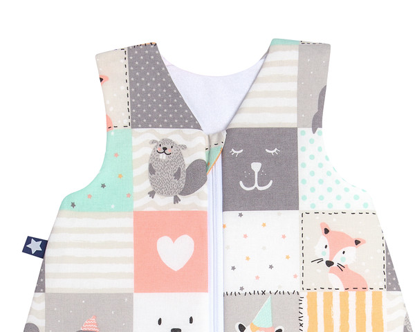 Patchwork, Kinder, Weste, Reißverschluss, Niedliche Tiere