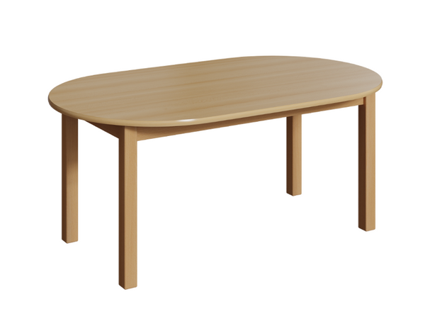 Esstisch, Holz, oval, Holztisch, Beine Holz