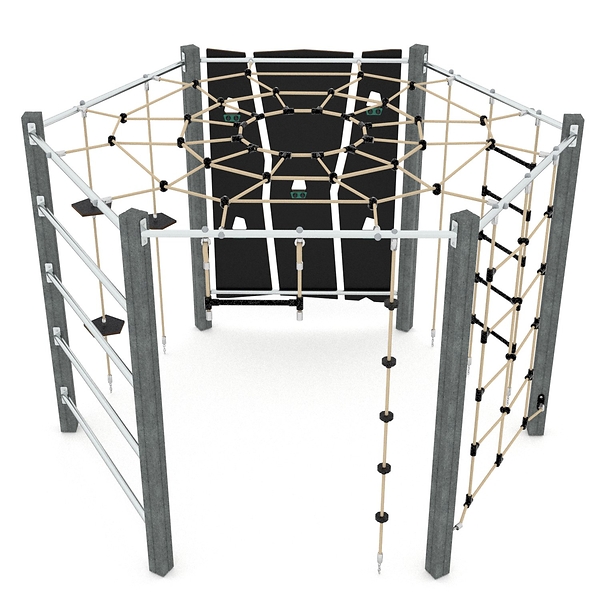 Klettergerüst, Kletternetz, Spielplatz, Seilnetz, Beckenstange