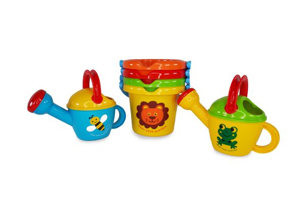 GOWI Eimer und Gießkannen-Set mit Tiermotiv, 30 tlg. GOWI Eimer und Gießkannen-Set mit Tiermotiv, 30 tlg.