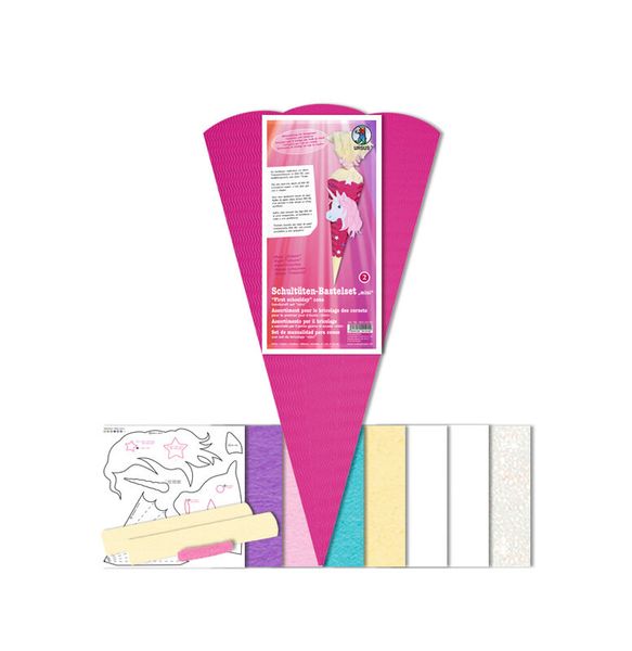 Geschwister-Schultüten-Bastelset Classic Line, Einhorn, 41 cm, 1 Set
