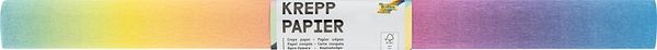 FOLIA Krepppapier, 50 x 250 cm, 10 Rollen, farbfest, Regenbogenfarben